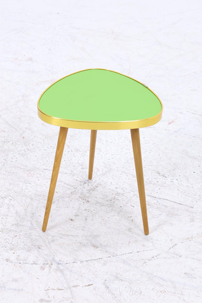 Vintage Blumentisch | Mid Century Nierentisch | Beistelltisch Grün 60er Jahre