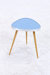 Vintage Blumentisch | Mid Century Nierentisch | Beistelltisch Blau 60er Jahre