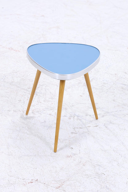 Vintage Blumentisch | Mid Century Nierentisch | Beistelltisch Blau 60er Jahre