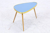 Vintage Blumentisch | Mid Century Nierentisch | Beistelltisch Blau 60er Jahre