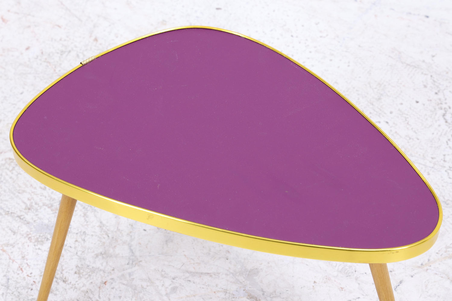 Vintage Blumentisch | Mid Century Nierentisch | Beistelltisch Lila 60er Jahre