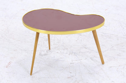 Vintage Nierentisch | Mid Century Blumentisch | Beistelltische Braun 60er Jahre