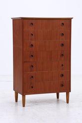 Vintage Teak Schubladen Kommode | Mid Century Danish Design Schrank Tallboy Holz Aufbewahrung 60er 70er