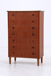 Vintage Teak Schubladen Kommode | Mid Century Danish Design Schrank Tallboy Holz Aufbewahrung 60er 70er