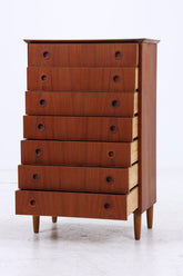 Vintage Teak Schubladen Kommode | Mid Century Danish Design Schrank Tallboy Holz Aufbewahrung 60er 70er