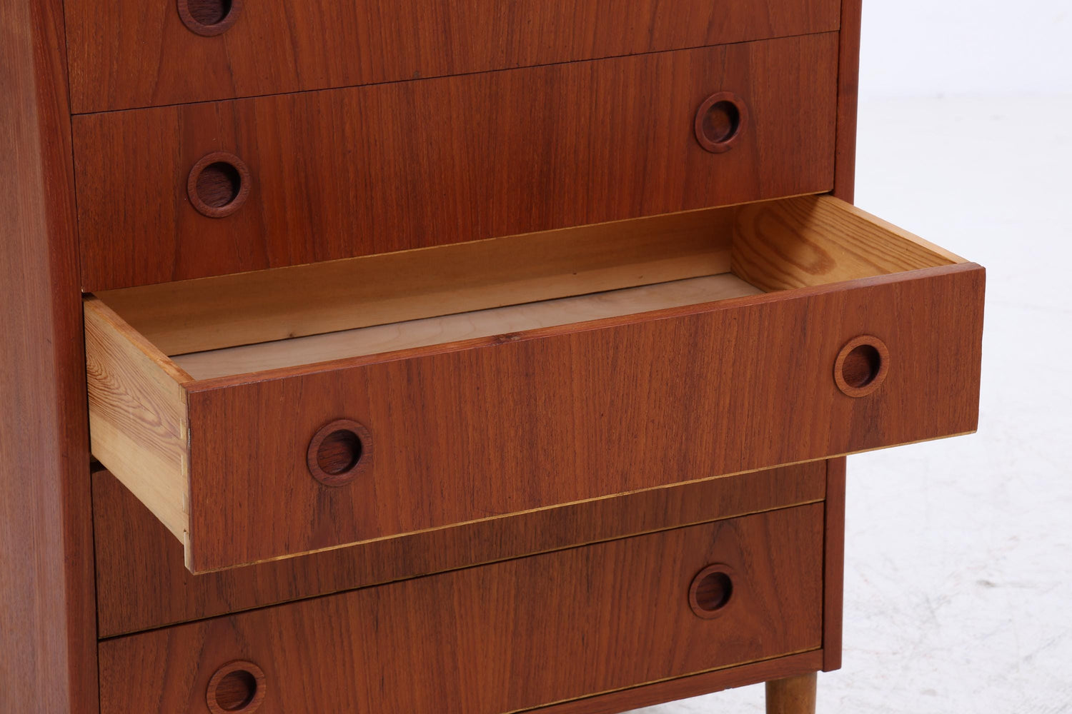 Vintage Teak Schubladen Kommode | Mid Century Danish Design Schrank Tallboy Holz Aufbewahrung 60er 70er