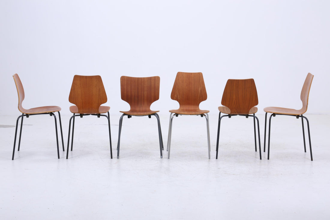 Vintage Stühle aus Schichtholz | Mid Century Stapelstuhl | Retro Stuhl