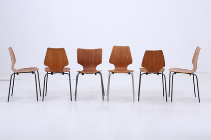 Vintage Stühle aus Schichtholz | Mid Century Stapelstuhl | Retro Stuhl