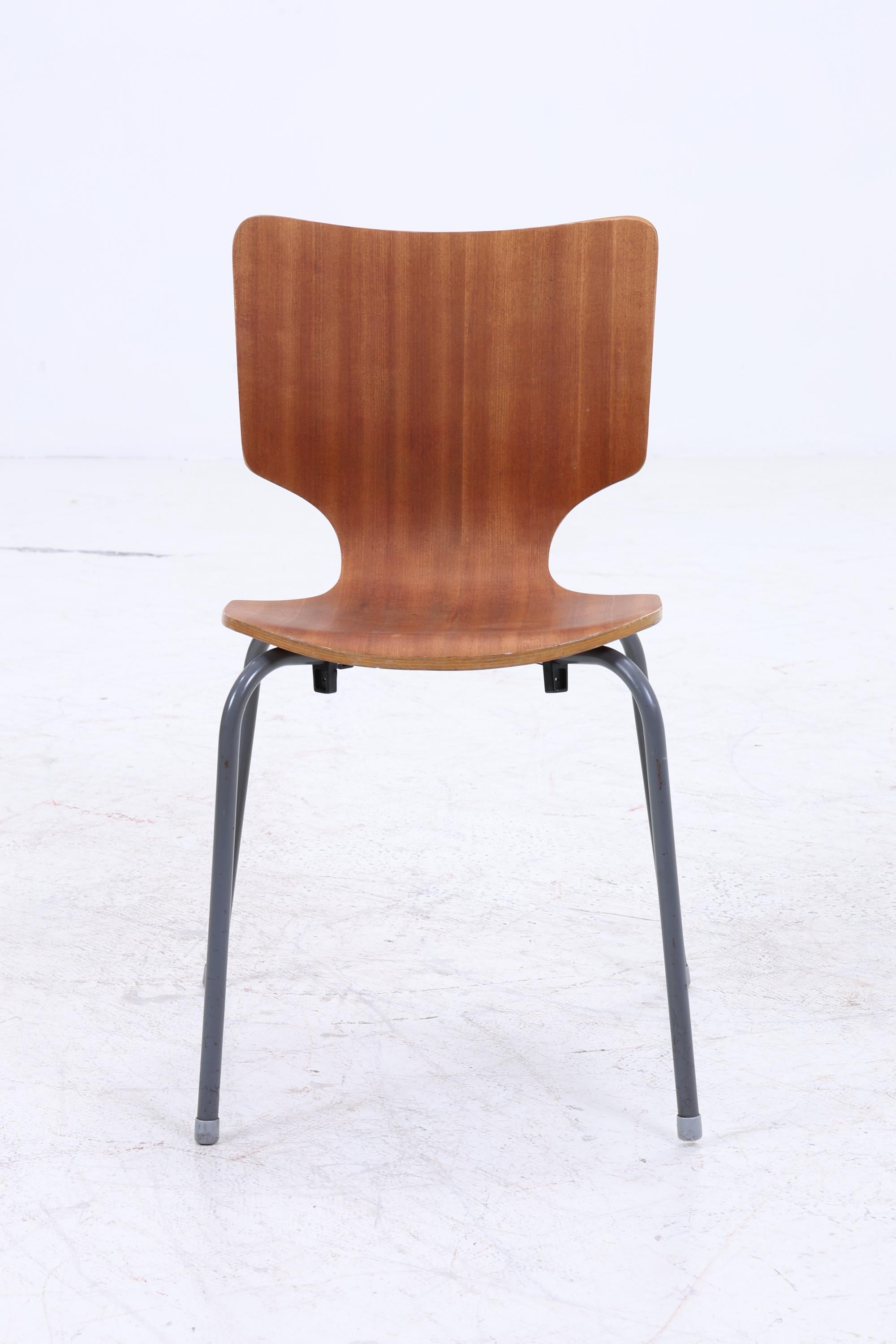 Vintage Stühle aus Schichtholz | Mid Century Stapelstuhl | Retro Stuhl