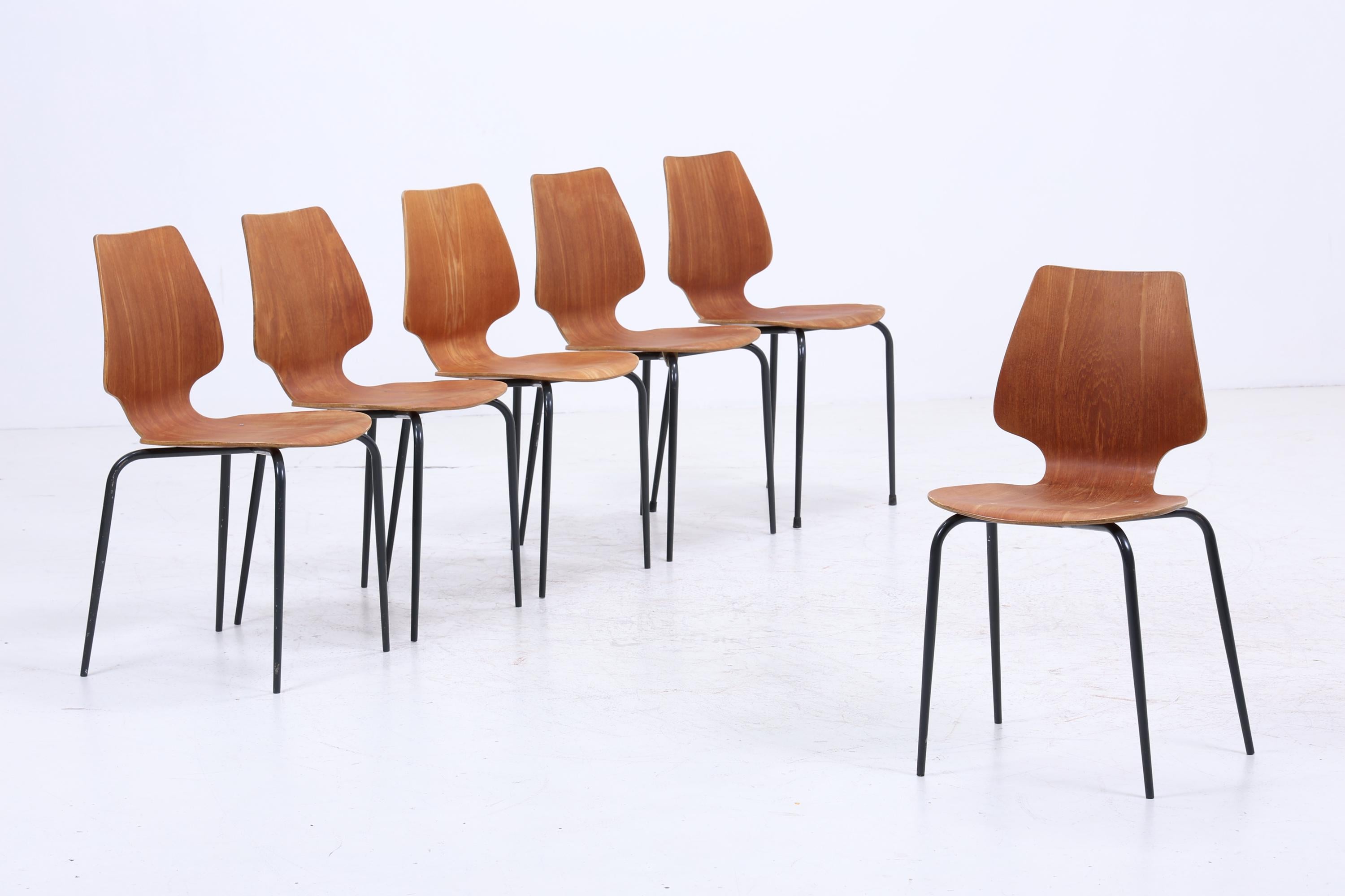 Vintage Stühle aus Schichtholz | Mid Century Stapelstuhl | Retro Stuhl