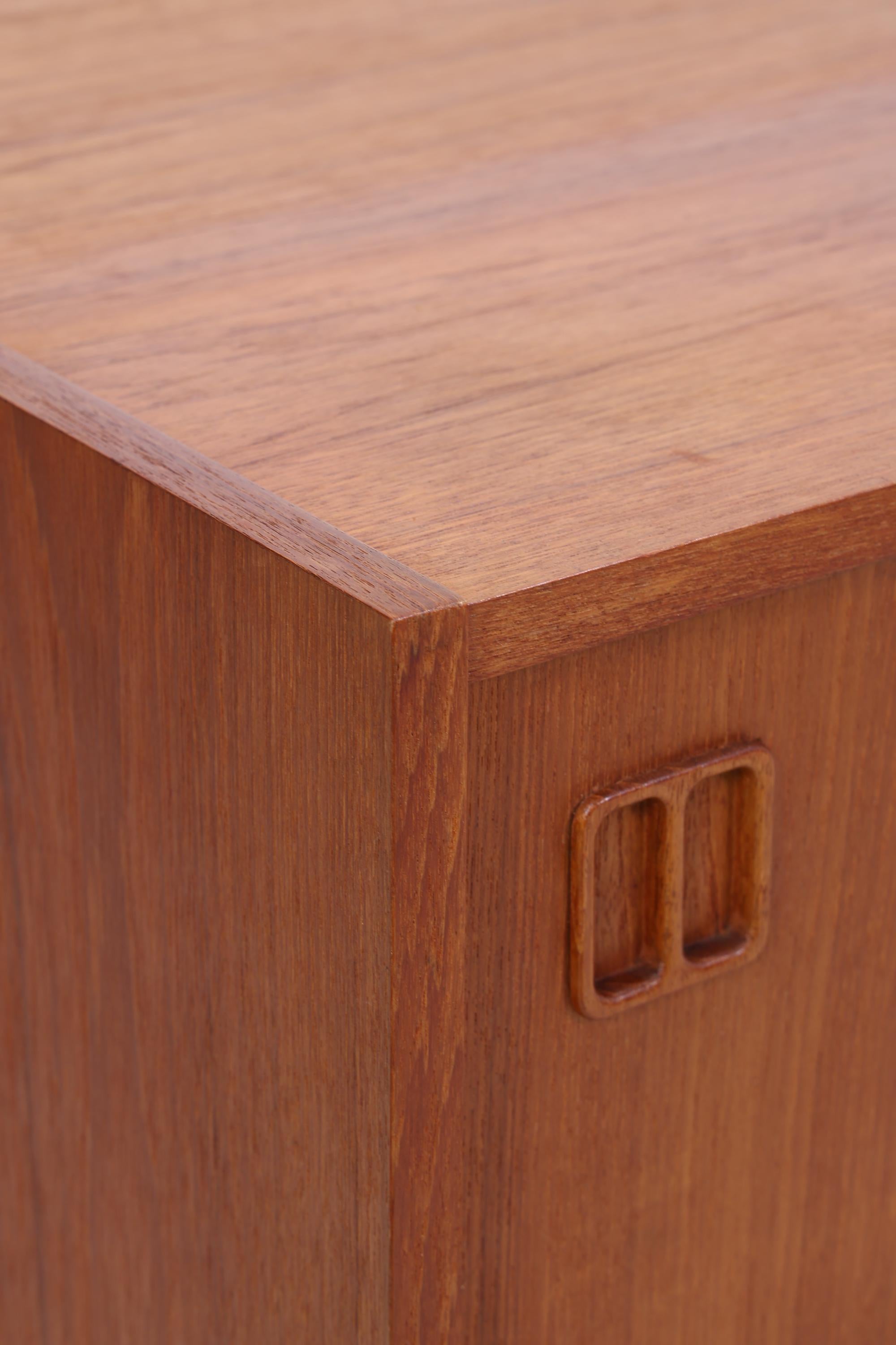 Vintage Teak Sideboard 60er Jahre | Danish Design Mid Century Anrichte mit Schubladen &amp; Fächern Retro Holz Aufbewahrung