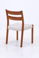 4er Set Teak Stühle von EMC Møbler | Mid Century Danish Design Stoff Stuhl | Vintage Designer