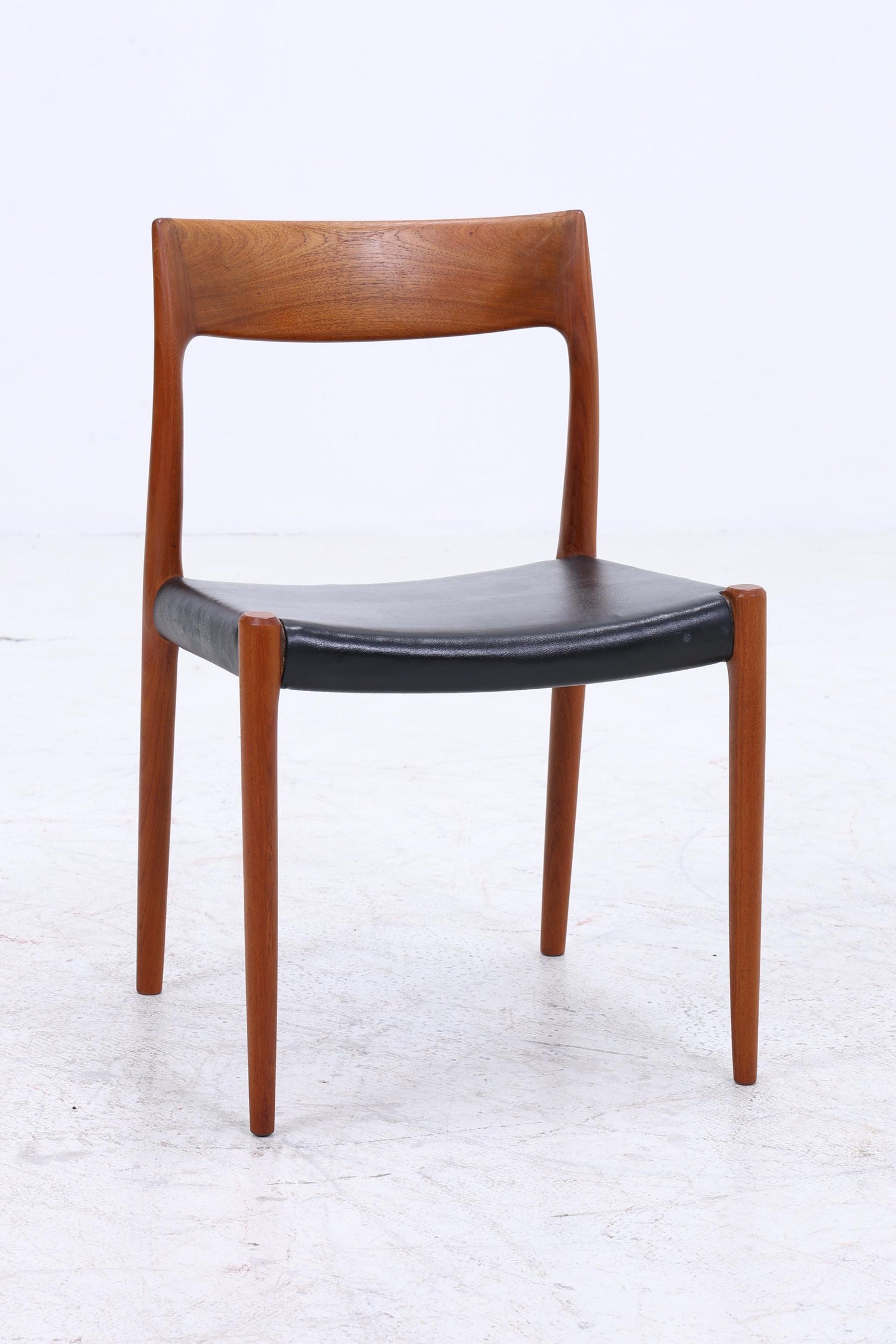 4er Set Teak Stühle von Niels Otto Møller für JL Møllers | Mid Century Danish Design Leder Stuhl | Vintage Designer