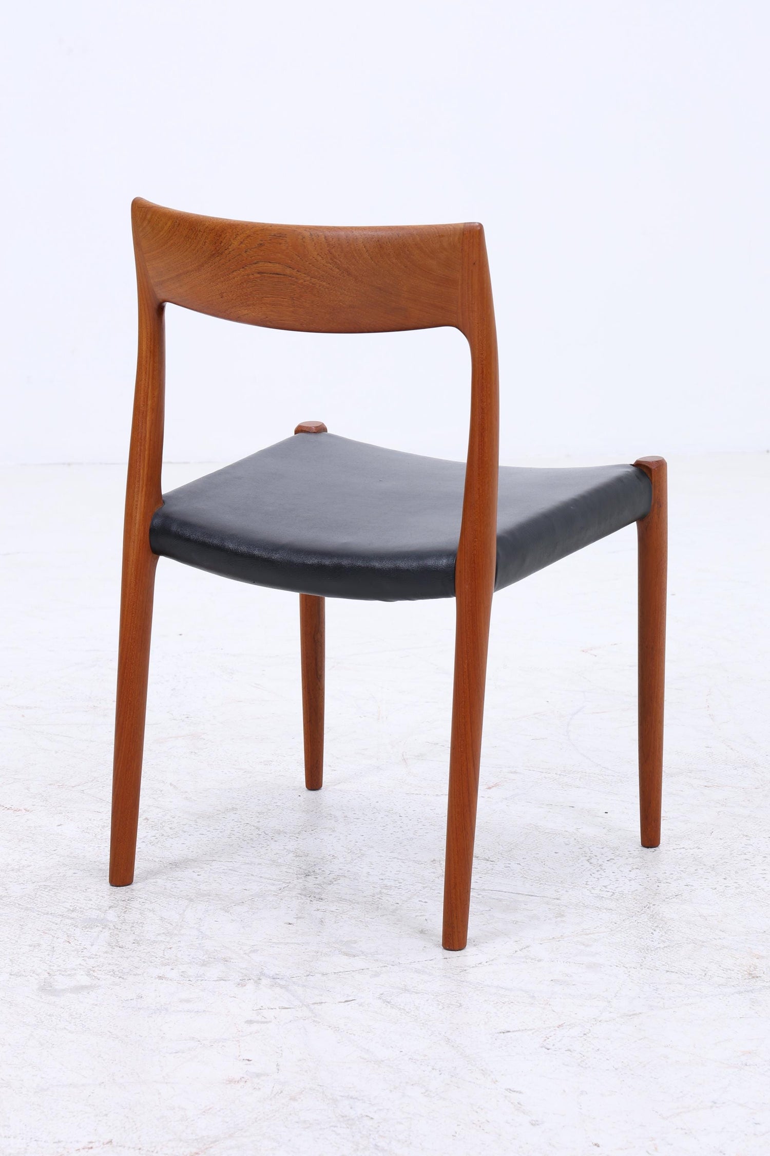 4er Set Teak Stühle von Niels Otto Møller für JL Møllers | Mid Century Danish Design Leder Stuhl | Vintage Designer