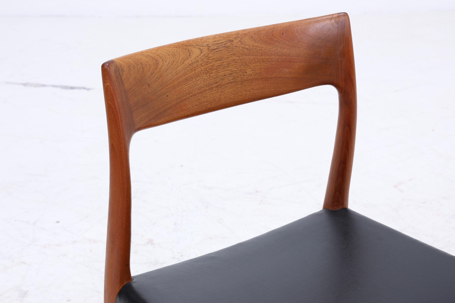 4er Set Teak Stühle von Niels Otto Møller für JL Møllers | Mid Century Danish Design Leder Stuhl | Vintage Designer