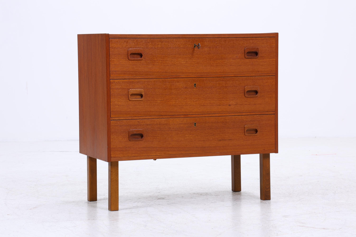 Vintage Teak Kommode | Mid Century Schubladen Schrank Holz Aufbewahrung 60er 70er