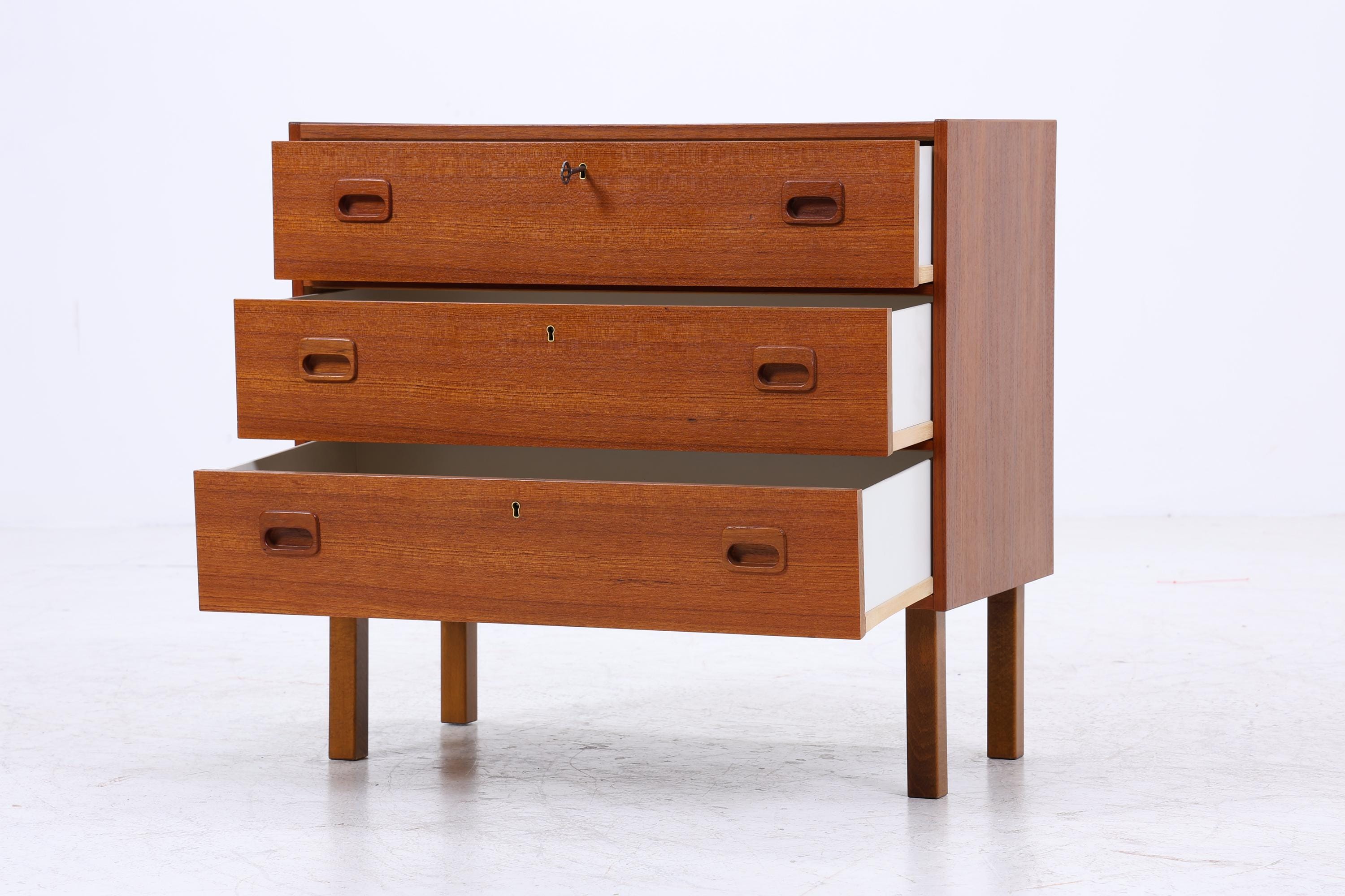 Vintage Teak Kommode | Mid Century Schubladen Schrank Holz Aufbewahrung 60er 70er