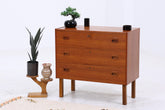 Vintage Teak Kommode | Mid Century Schubladen Schrank Holz Aufbewahrung 60er 70er