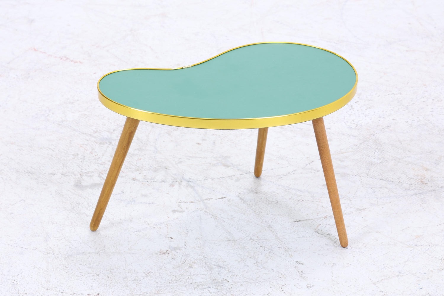 Vintage Nierentisch | Mid Century Blumentisch | Beistelltische Grün 60er Jahre