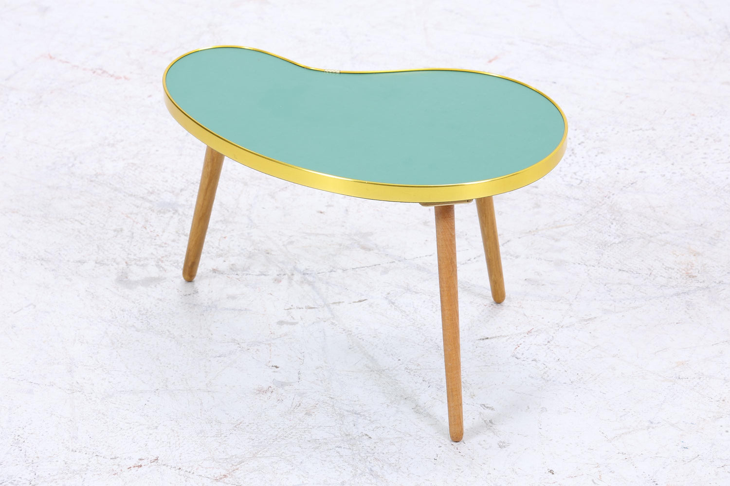 Vintage Nierentisch | Mid Century Blumentisch | Beistelltische Grün 60er Jahre