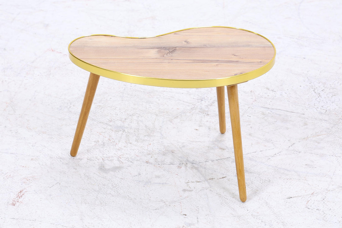 Vintage Nierentisch | Mid Century Blumentisch | Beistelltische Holz 60er Jahre