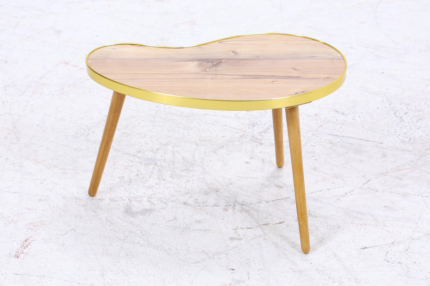 Vintage Nierentisch | Mid Century Blumentisch | Beistelltische Holz 60er Jahre