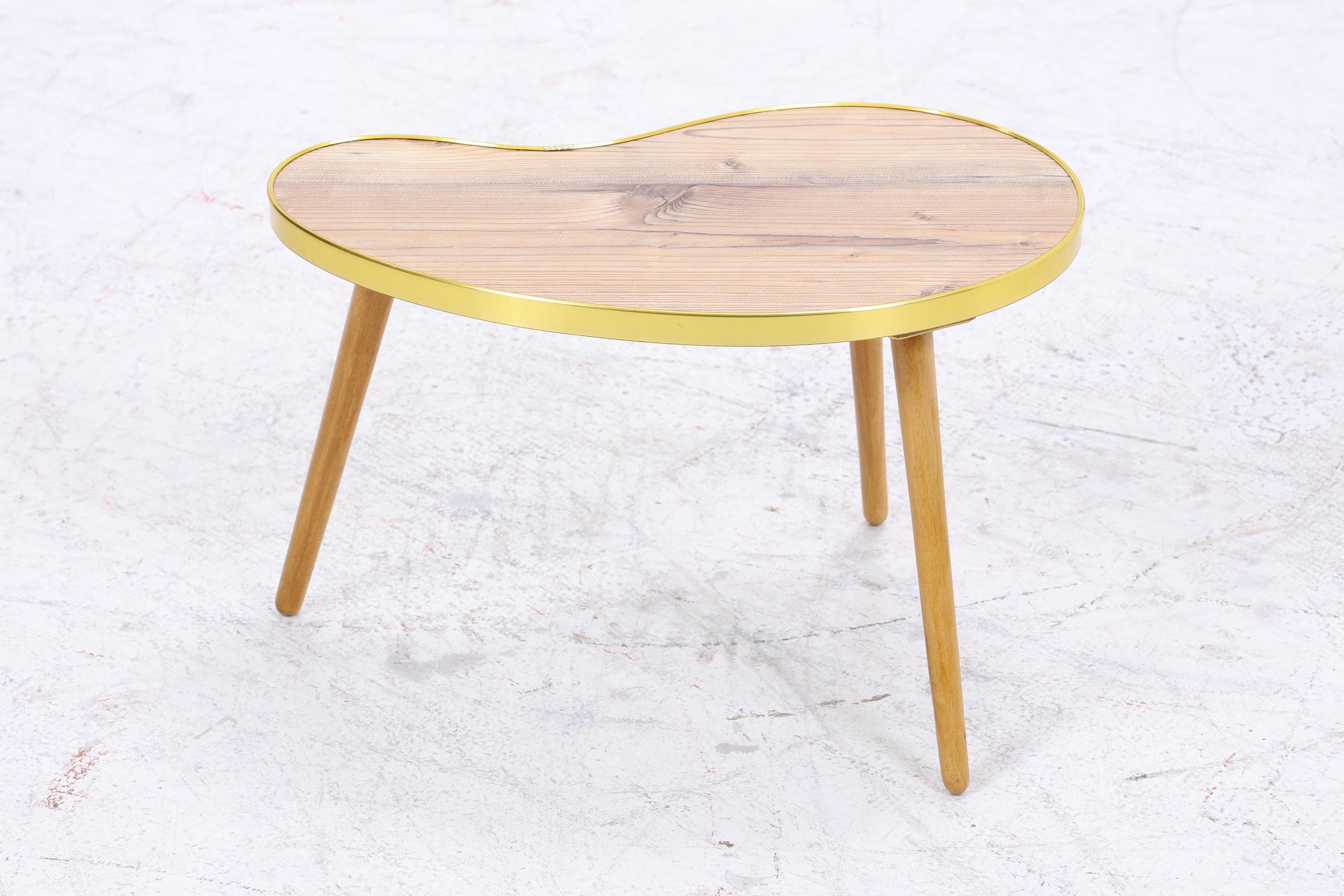 Vintage Nierentisch | Mid Century Blumentisch | Beistelltische Holz 60er Jahre