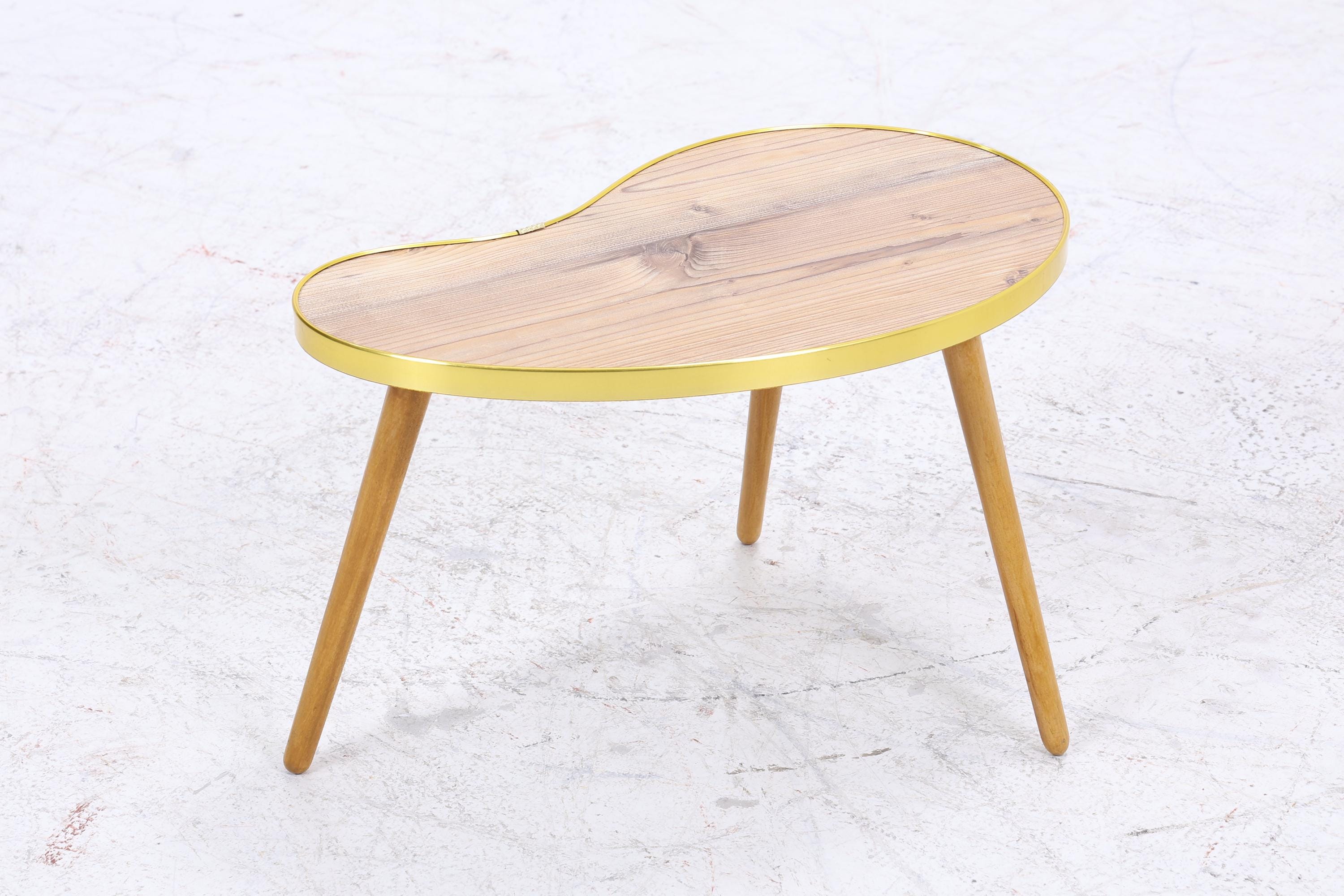 Vintage Nierentisch | Mid Century Blumentisch | Beistelltische Holz 60er Jahre