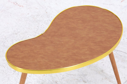 Vintage Nierentisch | Mid Century Blumentisch | Beistelltische Braun 60er Jahre