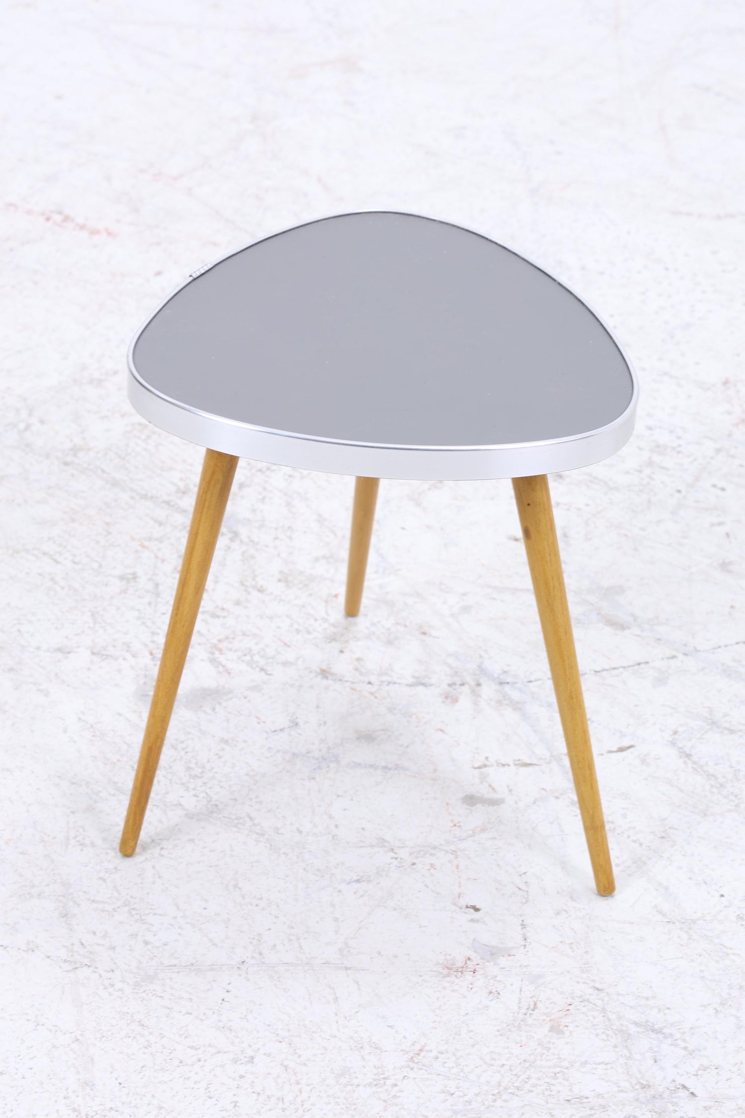 Vintage Blumentisch | Mid Century Nierentisch | Beistelltisch Grau 60er Jahre