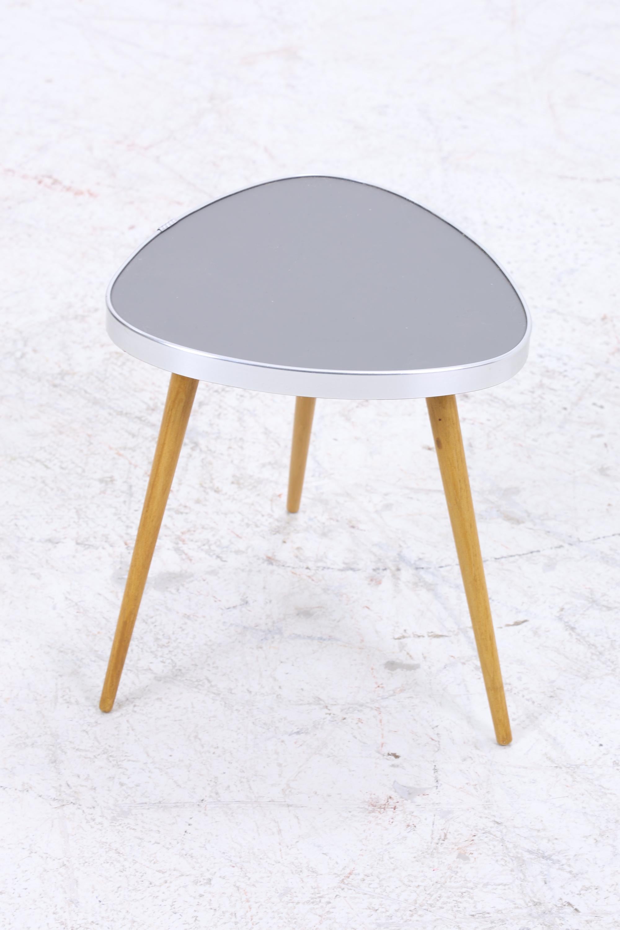 Vintage Blumentisch | Mid Century Nierentisch | Beistelltisch Grau 60er Jahre