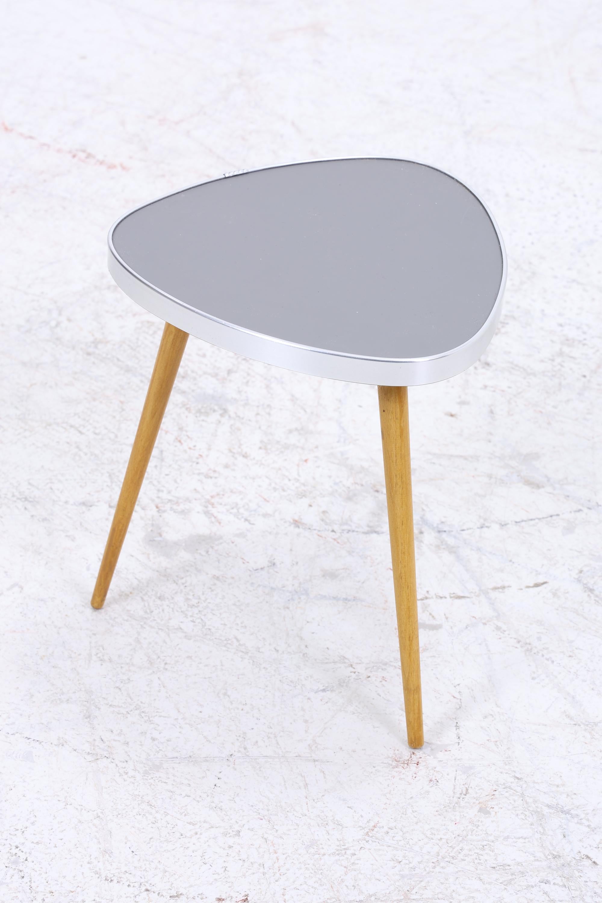 Vintage Blumentisch | Mid Century Nierentisch | Beistelltisch Grau 60er Jahre