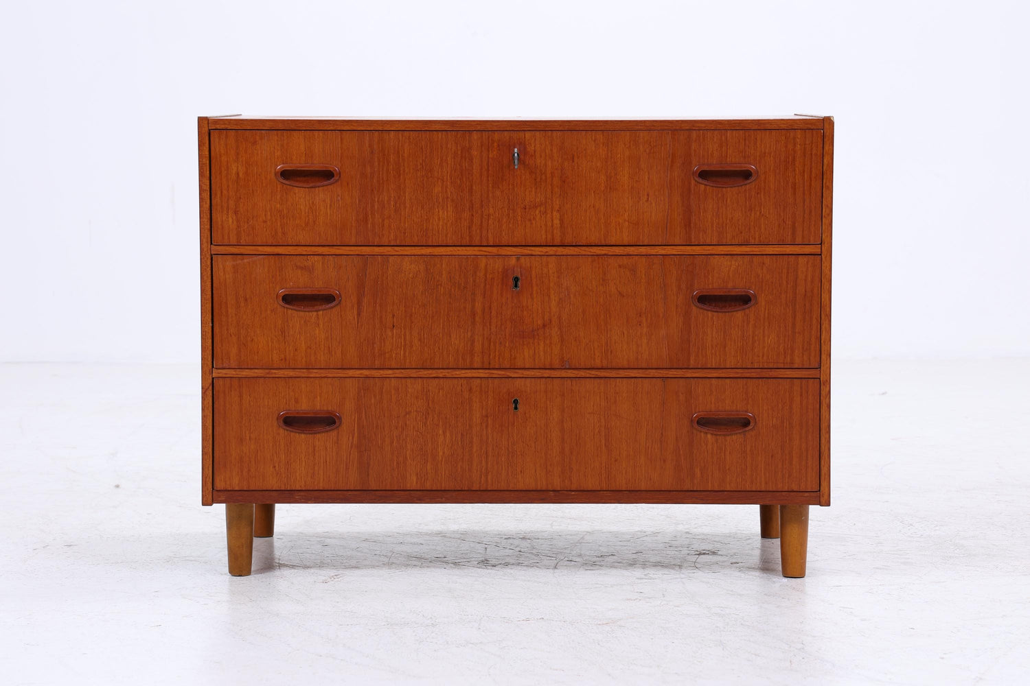 Vintage Teak Kommode | Mid Century Schubladen Schrank Holz Aufbewahrung 60er 70er
