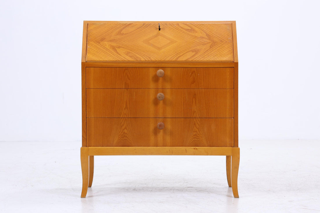 Vintage Sekretär 60er Jahre | Mid Century Schreibtisch Schrank Arbeitstisch Retro Holz Aufbewahrung