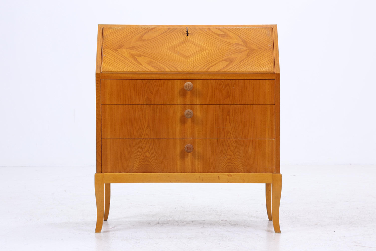 Vintage Sekretär 60er Jahre | Mid Century Schreibtisch Schrank Arbeitstisch Retro Holz Aufbewahrung