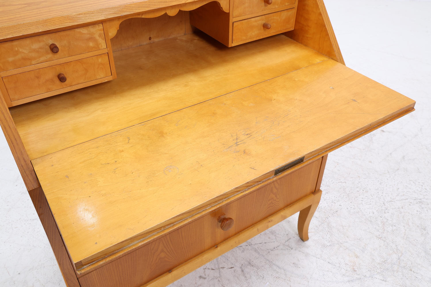 Vintage Sekretär 60er Jahre | Mid Century Schreibtisch Schrank Arbeitstisch Retro Holz Aufbewahrung