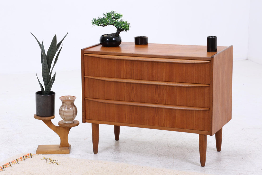 Wundervolle Vintage Teak Kommode | Mid Century Schubladen Schrank Holz Aufbewahrung 60er 70er