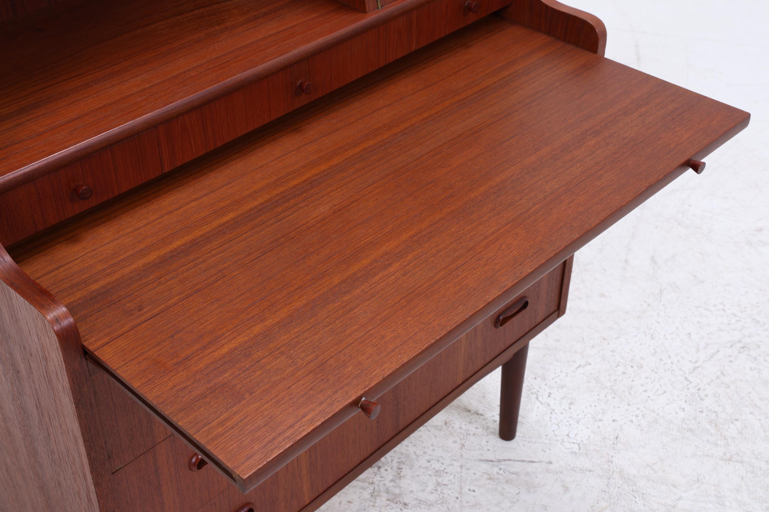 Wunderschöner Teak Vintage Sekretär 60er Jahre | Mid Century Frisiertisch Schrank Arbeitstisch Retro Holz Aufbewahrung