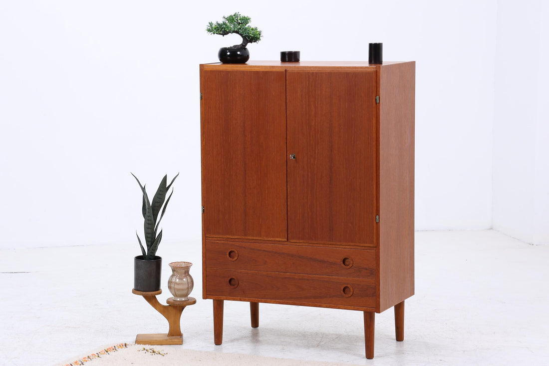 Vintage Teak Kommode | Mid Century Schubladen Schrank Holz Aufbewahrung 60er 70er