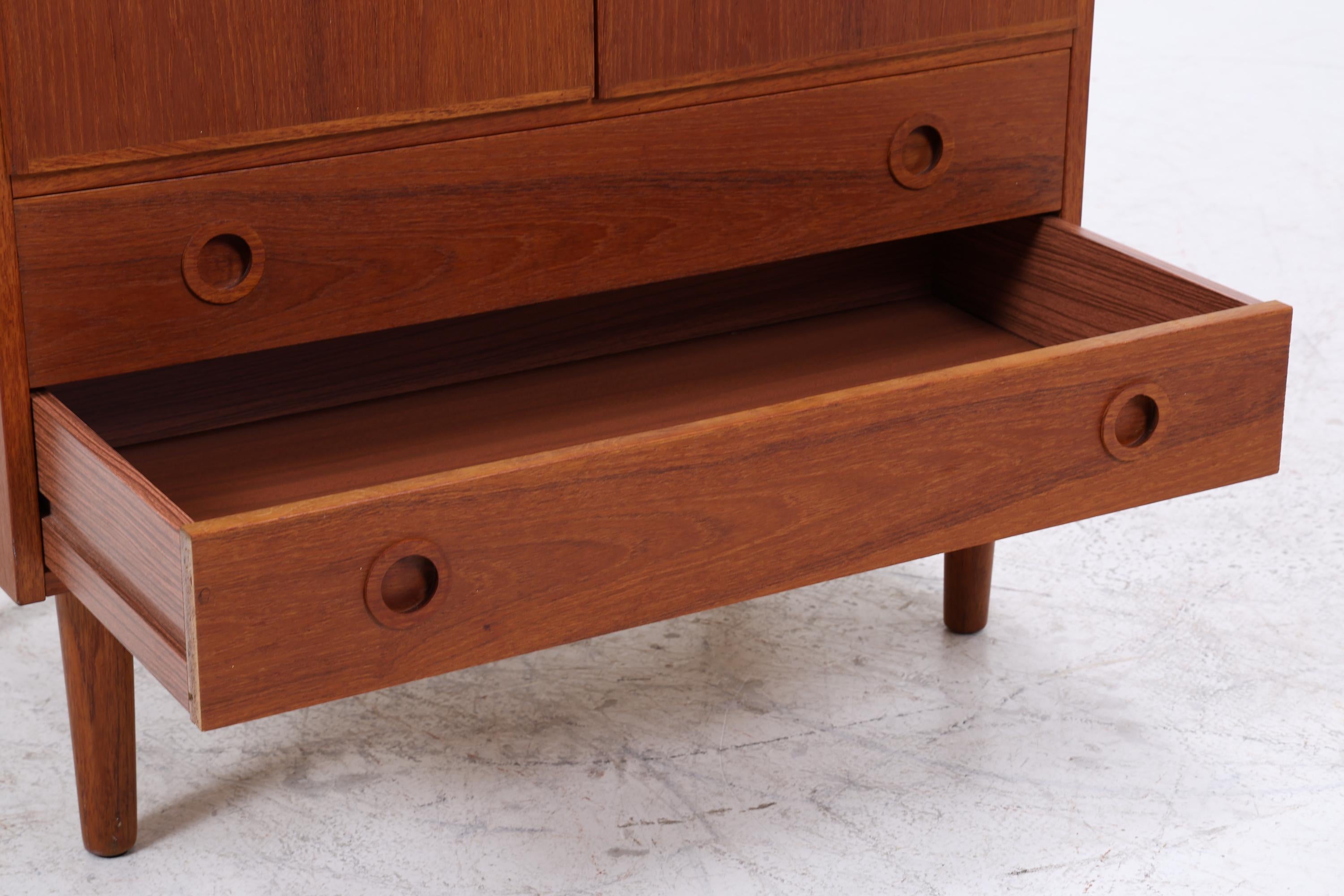 Vintage Teak Kommode | Mid Century Schubladen Schrank Holz Aufbewahrung 60er 70er