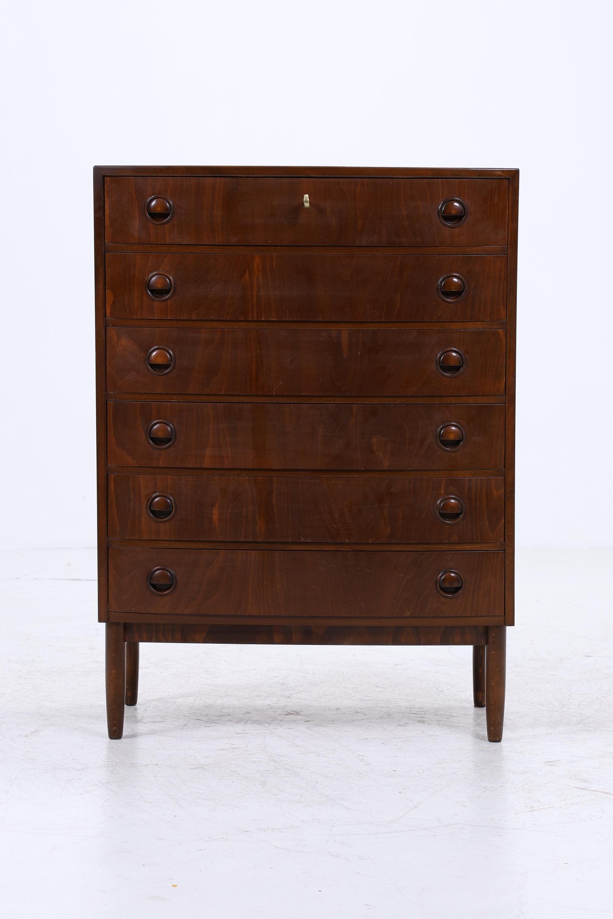 Vintage Schubladen Kommode | Mid Century Schrank Holz Aufbewahrung 60er Jahre Danish Design