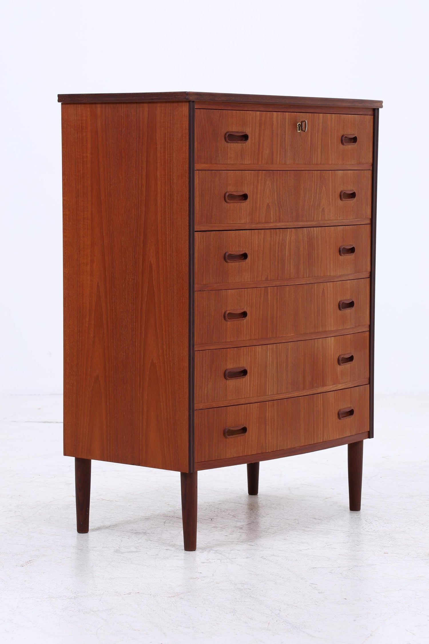 Vintage Teak Schubladen Kommode | Mid Century Danish Design Schrank Tallboy Holz Aufbewahrung 60er 70er