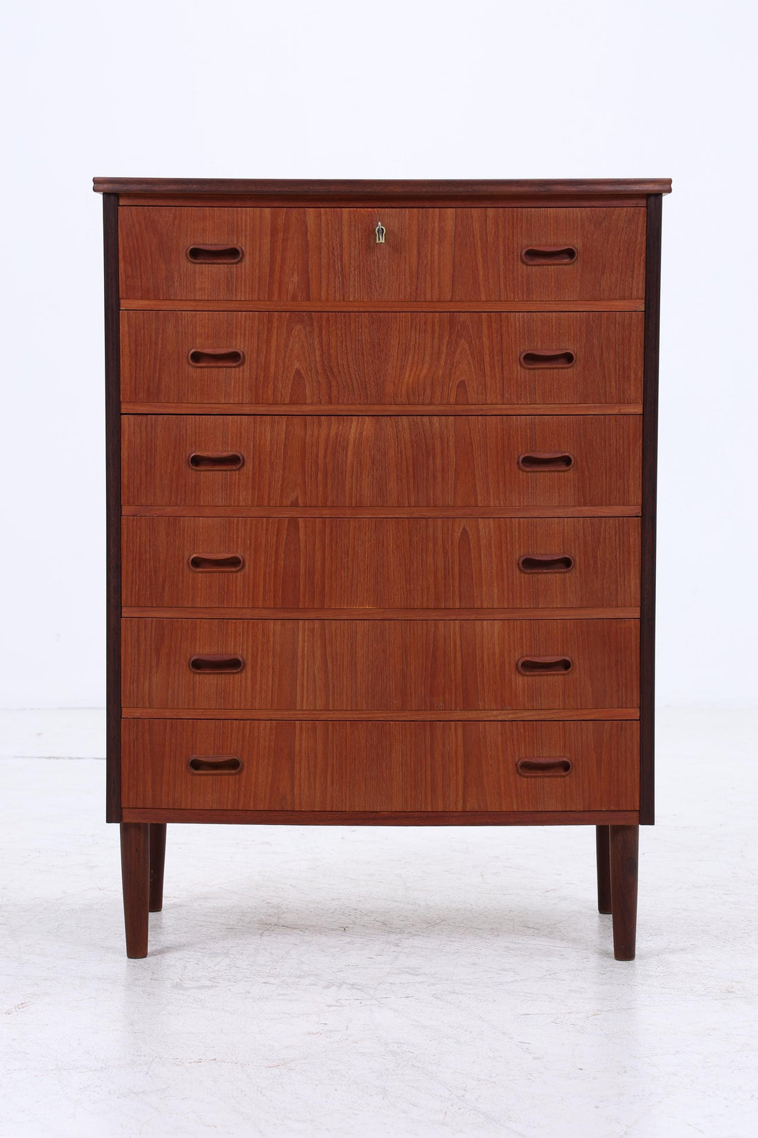 Vintage Teak Schubladen Kommode | Mid Century Danish Design Schrank Tallboy Holz Aufbewahrung 60er 70er