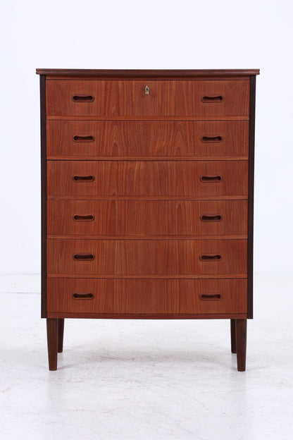 Vintage Teak Schubladen Kommode | Mid Century Danish Design Schrank Tallboy Holz Aufbewahrung 60er 70er
