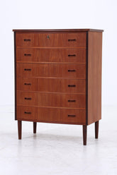 Vintage Teak Schubladen Kommode | Mid Century Danish Design Schrank Tallboy Holz Aufbewahrung 60er 70er