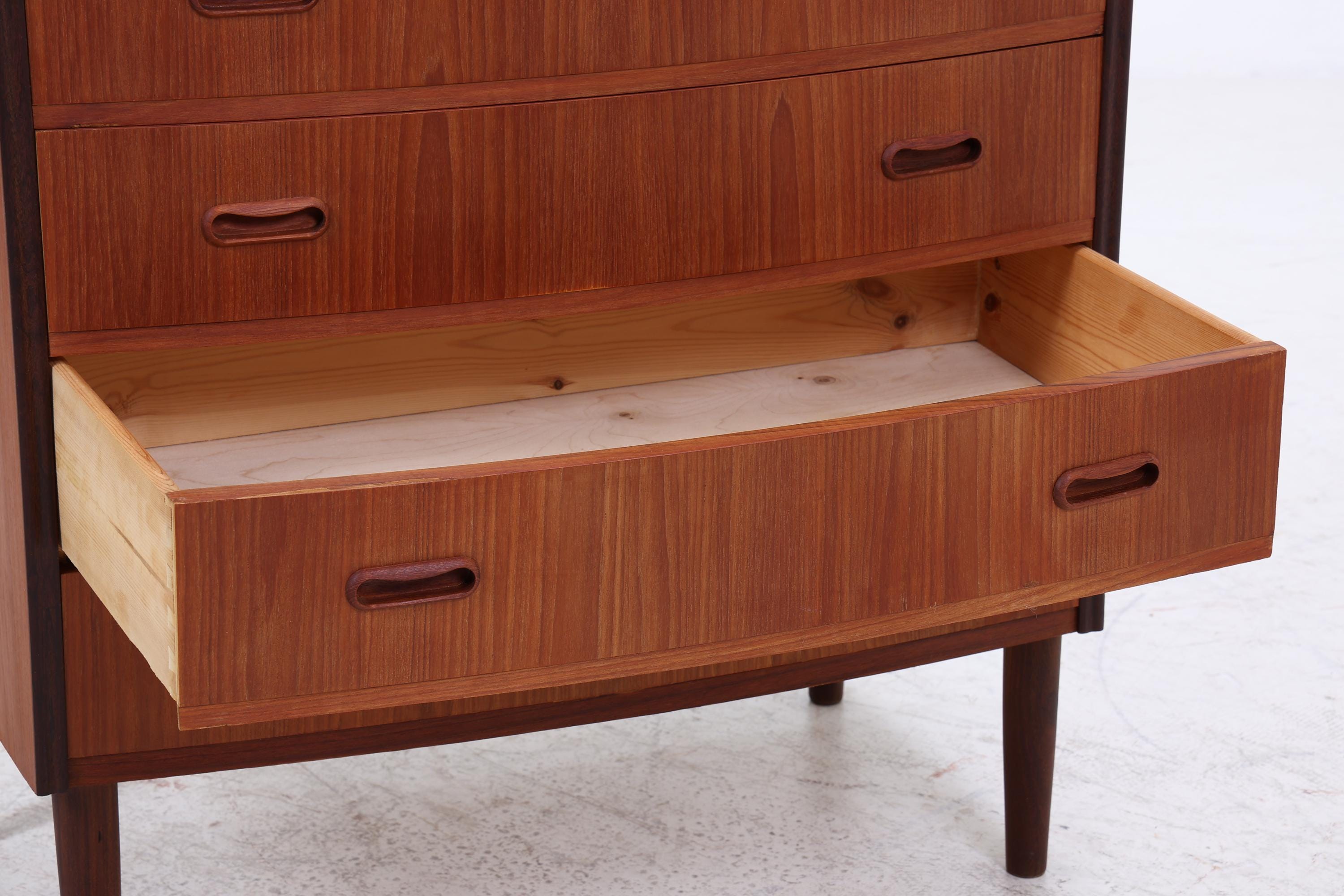 Vintage Teak Schubladen Kommode | Mid Century Danish Design Schrank Tallboy Holz Aufbewahrung 60er 70er