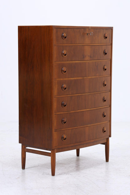 Vintage Teak Schubladen Kommode von Kai Kristiansen | Mid Century Tallboy Danish Design Aufbewahrung 60er Jahre