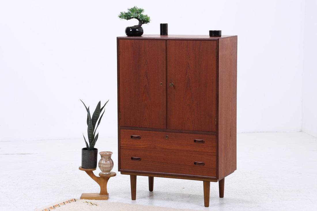 Vintage Teak Kommode | Mid Century Schubladen Schrank Holz Aufbewahrung 60er 70er