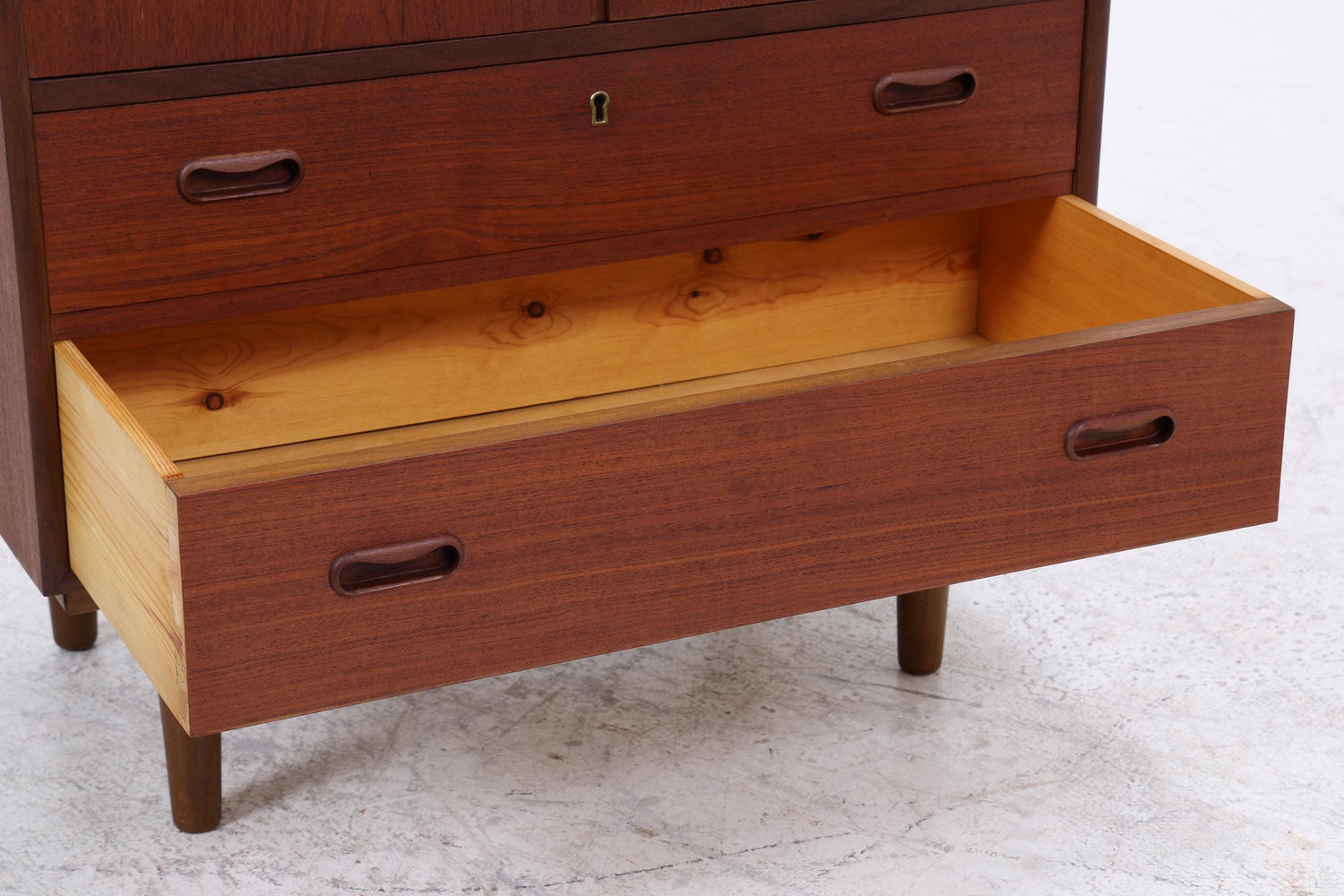 Vintage Teak Kommode | Mid Century Schubladen Schrank Holz Aufbewahrung 60er 70er