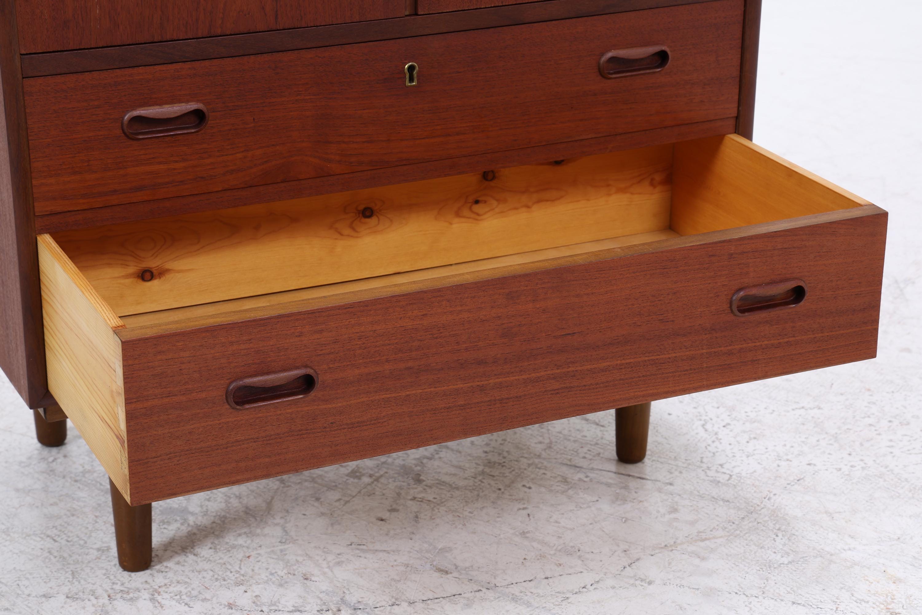 Vintage Teak Kommode | Mid Century Schubladen Schrank Holz Aufbewahrung 60er 70er